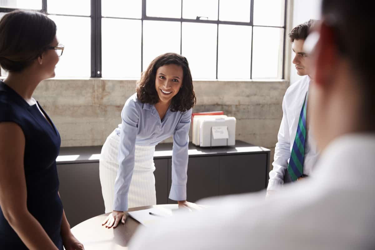 Woman Leading Meeting